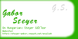 gabor steyer business card